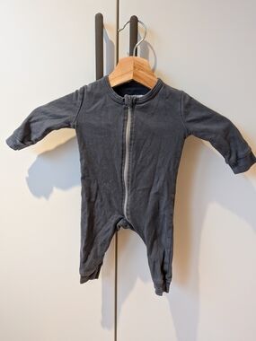 Mini Mioche Baby Grey Zipper Sleeper (0-3 Months)